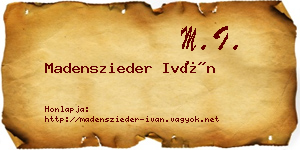 Madenszieder Iván névjegykártya